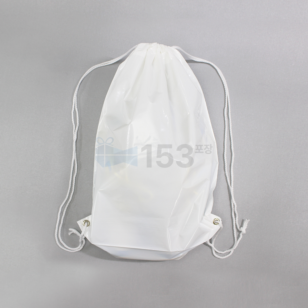 유백 양줄 비닐백팩 100장어깨끈가방/복주머니가방