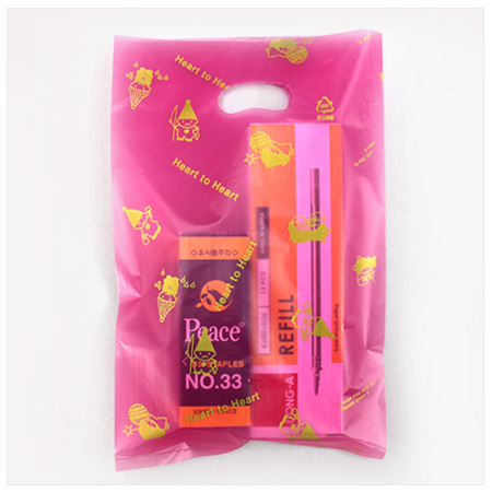 HDPE 핑크색 인쇄 팬시봉투 9가지사이즈 (500장)