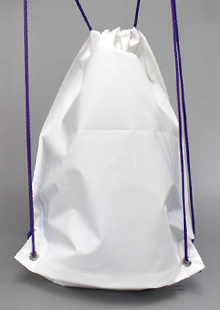 하이시브 백팩 [흰색/보라끈] 100장어깨끈가방/복주머니가방